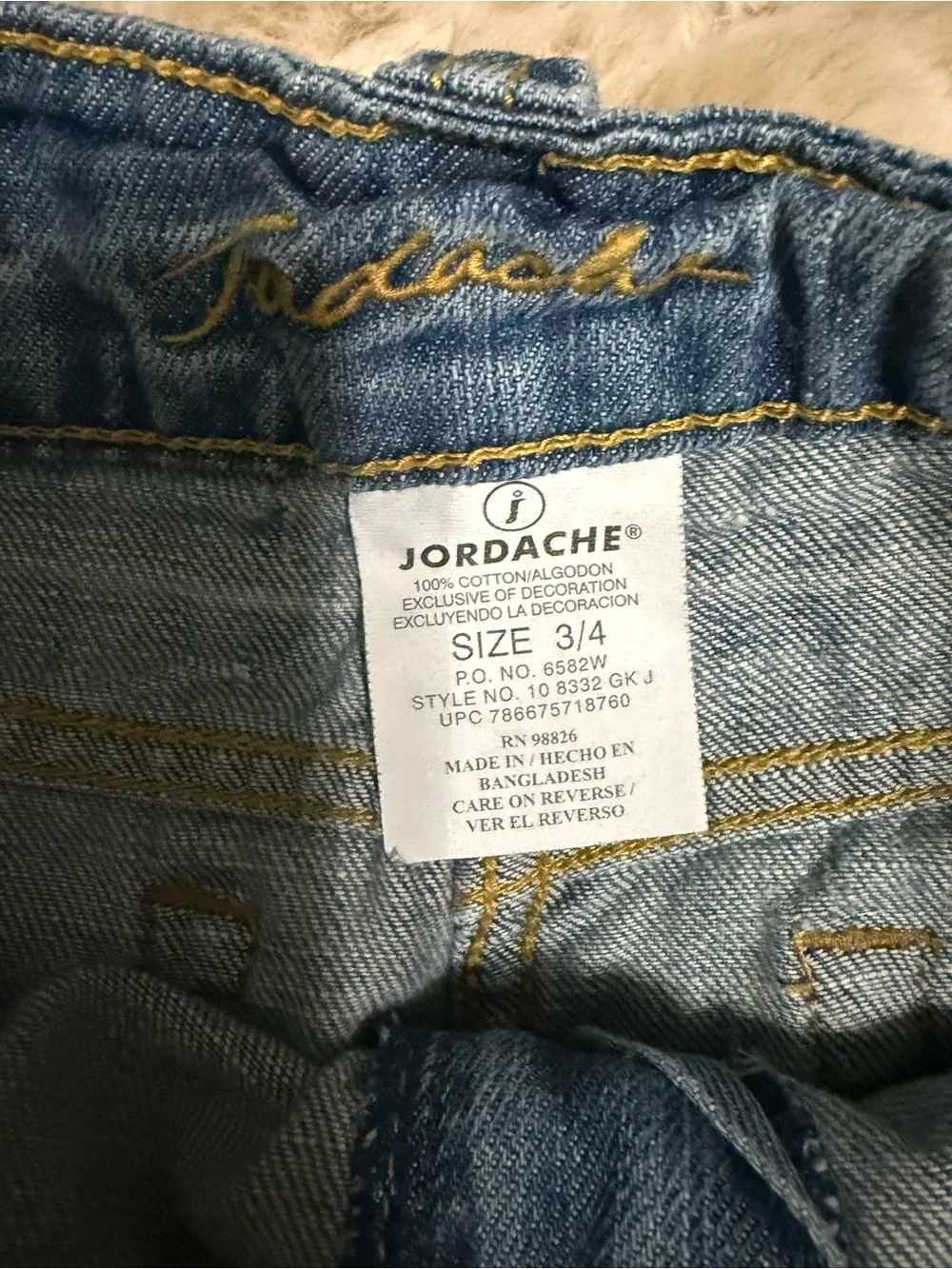 Y2K Jordache Rhinestone Embellished Light Blue Denim Mini Skirt